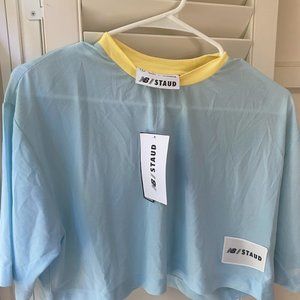 New Balance X Staud Mesh Short Sleeve Cropped Tee